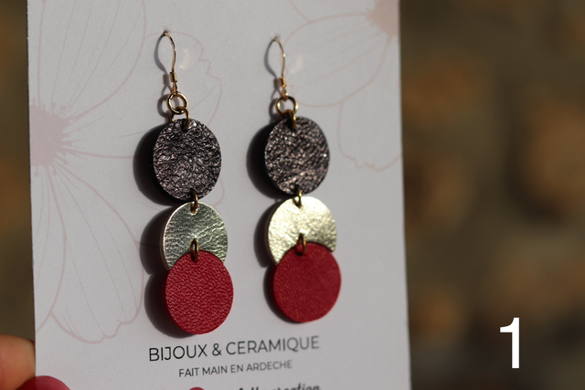Boucles d’oreilles en cuir - Dernières pièces 