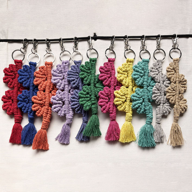 Porte-Clé Macramé éventail