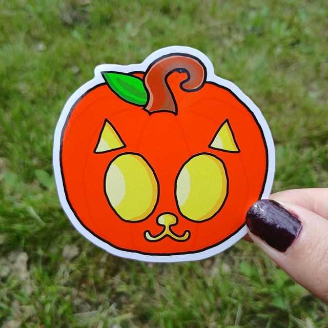 Pumpkin Cat Sticker