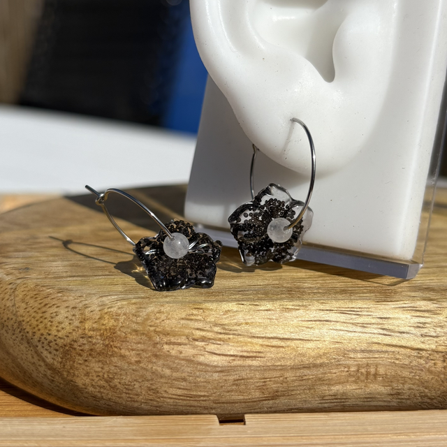 Créoles hibiscus jade blanc