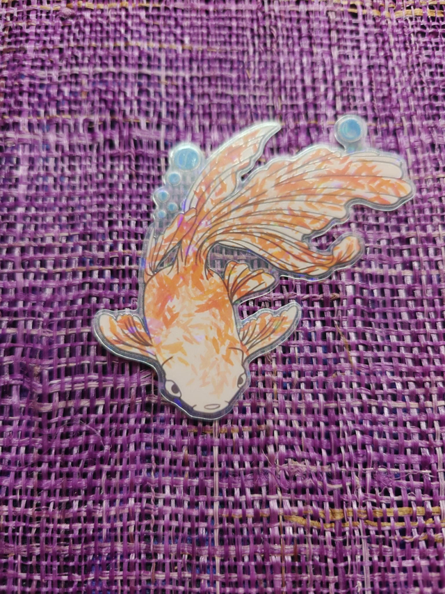 Holo Goldfish sticker