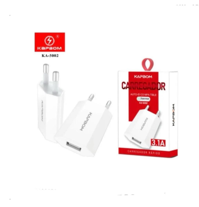 Carregador Tomada Plug/ Adaptador Fonte USB 5V - 2,1 A Bivolt