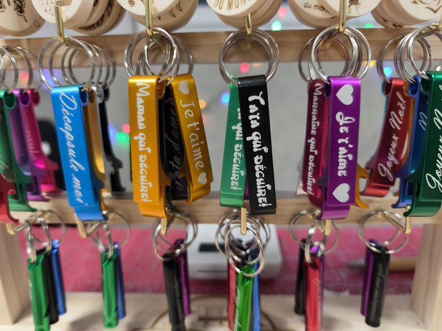 Décapsuleur porte clé alu