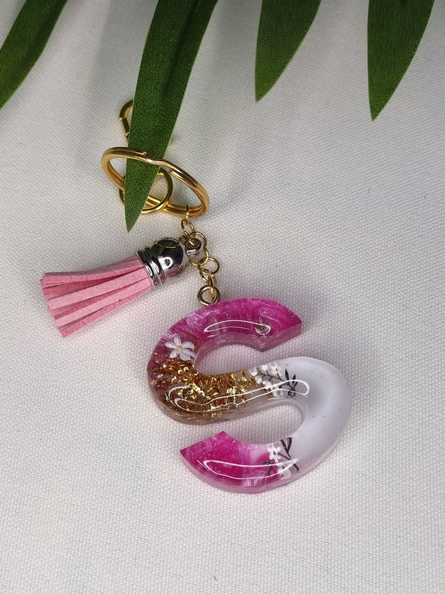 Porte-clés ou bijou de sac &quot;initiale&quot;