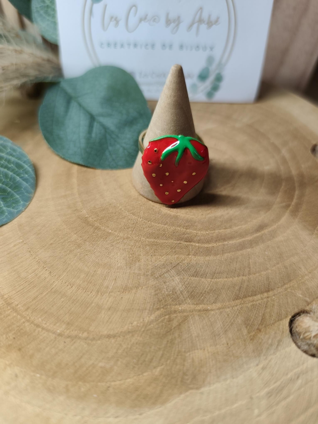 BAGUE FRAISE / ACIER INOXY GOLD/ AJUSTABLE 0000796