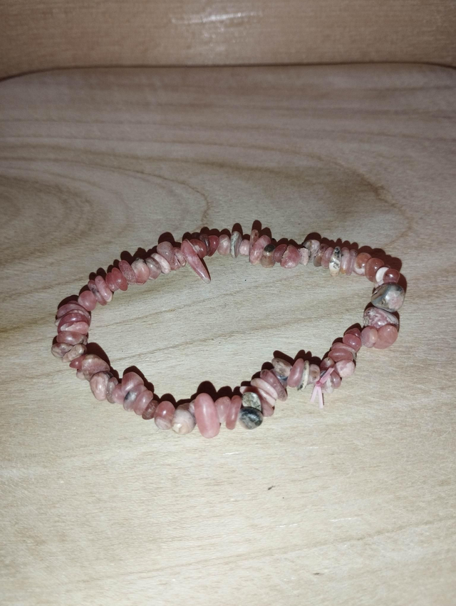 Rhodochrosite bracelet chips