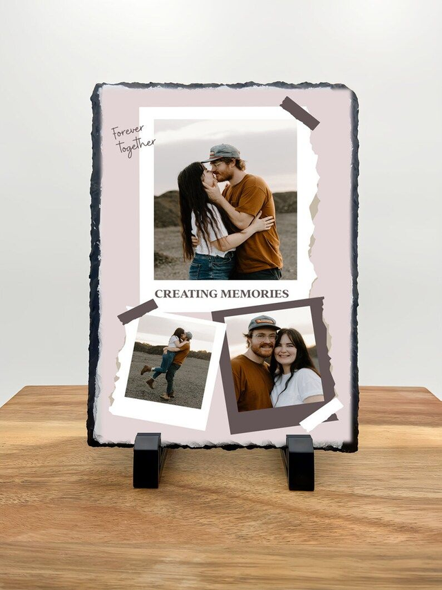 Personalised Slate Tile - Custom Rock Slate - 3 photos