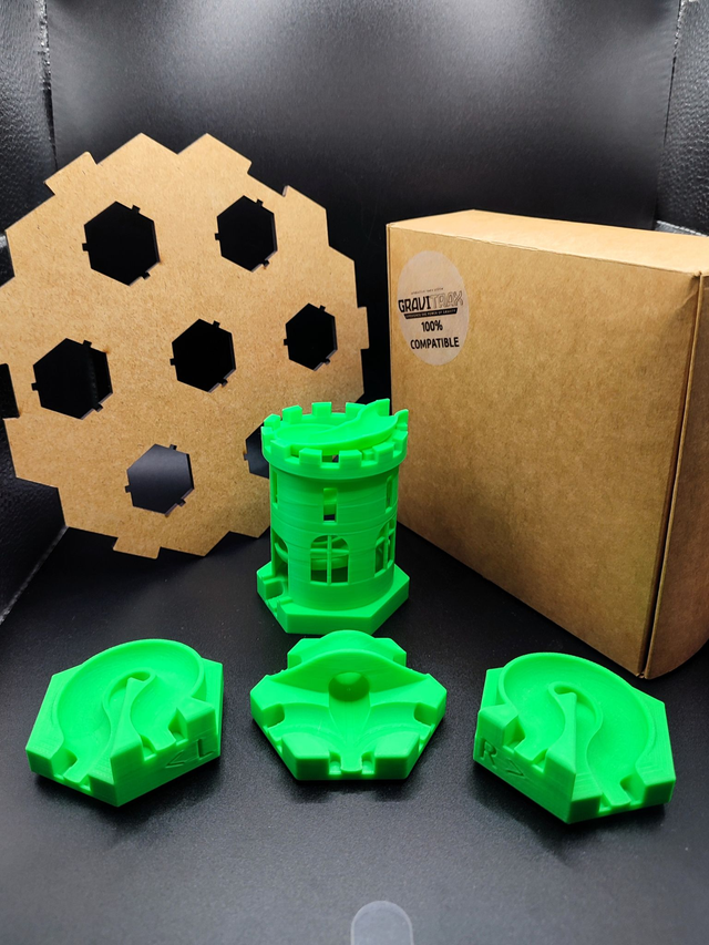 GraviTrax® Pack 02 Action – Extensions 3D compatibles + plaque d’extension MDF (laser)