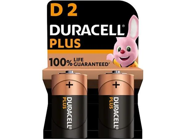 Blister de 2 pilas alcalinas  DURACELL  mod.  LR20  -   D