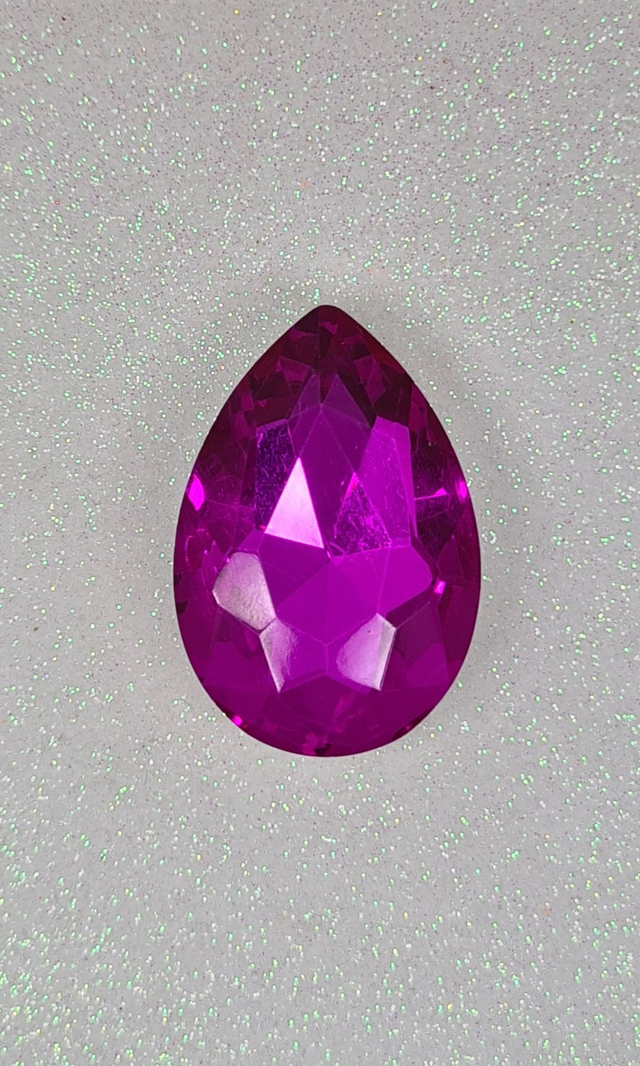 Fancy Drop, Fuchsia, 30x40mm