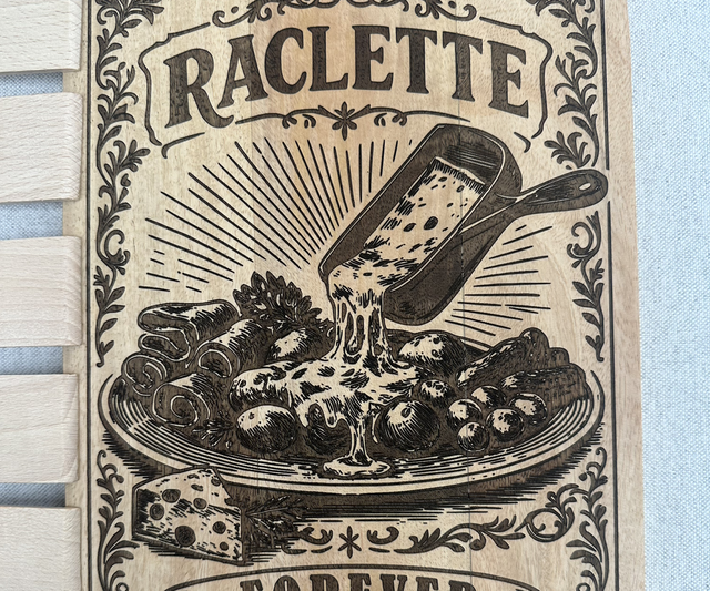 Kit raclette planche et ces 6 spatules