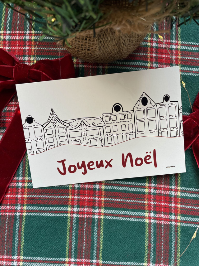 Carte de Noël - Village Joyeux Noël