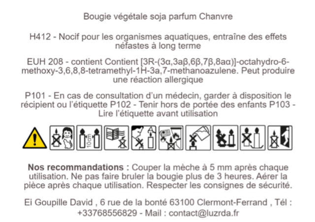 Bougie Déco - 80 grammes - "Gingembre pamplemousse"