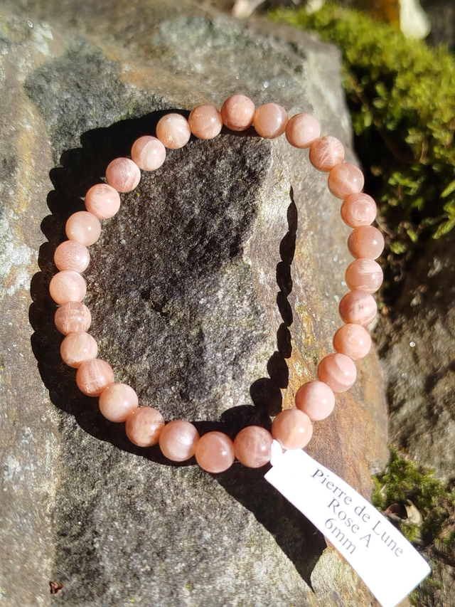 Bracelet Pierre de Lune rose 