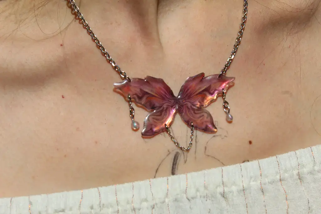 Collier- Orchidée