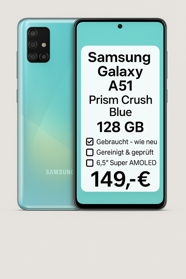 Samsung Galaxy A51 – 128 GB – Prism Crush Blue