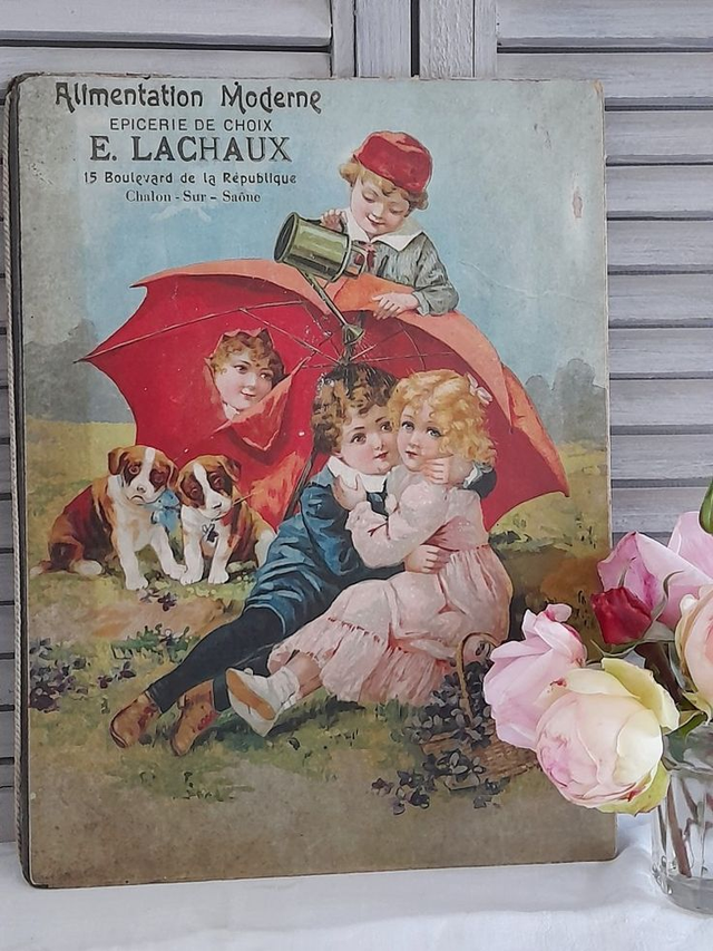 Sous-Main ancien chromolithographie publicitaire
