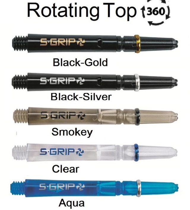 HARROWS SUPERGRIP SPIN SHAFTS Black &amp; Silver Medium 5017626031221