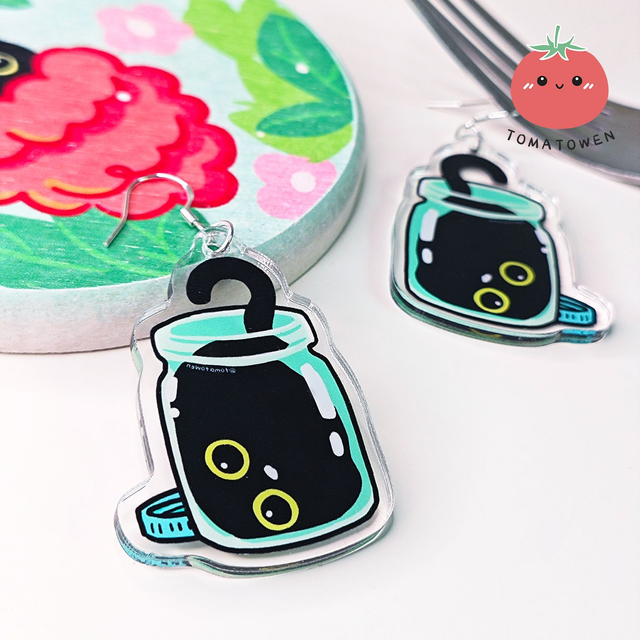 s925 Silver Acrylic Earrings: Kola in the jar