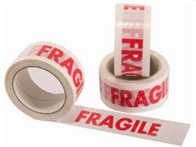 Fragile Printed Tape - 50mm x 66mm roll