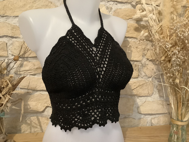 Top bohème noir