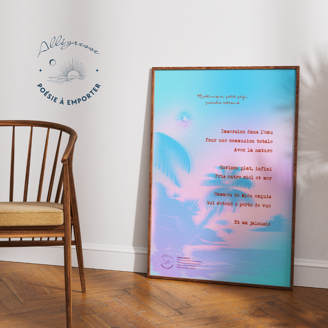 Poster graphique original, 50x70 - Modèle AZUR