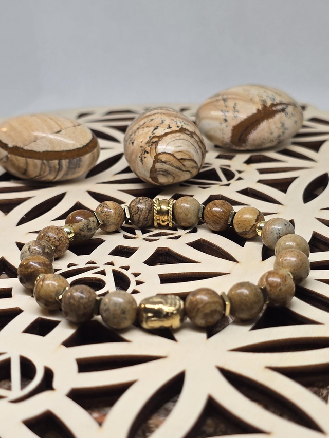 Bracelet Jaspe paysage 0,8 cm