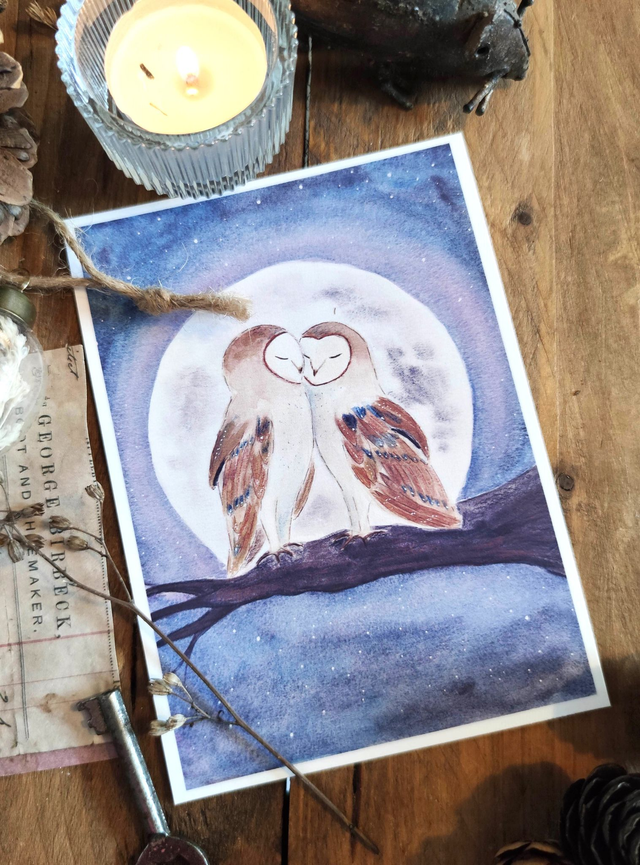 Effraies des clochers - carte postale 