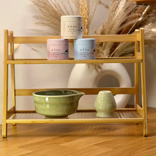 Matcha Set 2-teilig - Grün (Schale & Besenhalter)