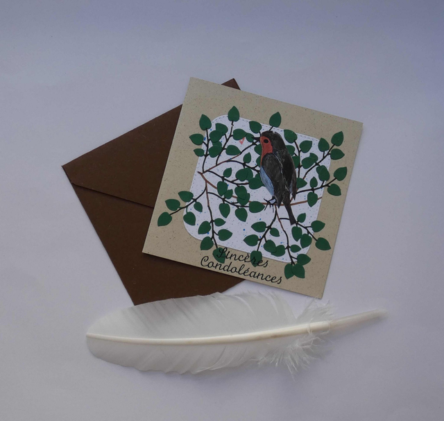 La carte du rouge-gorge en deuil
