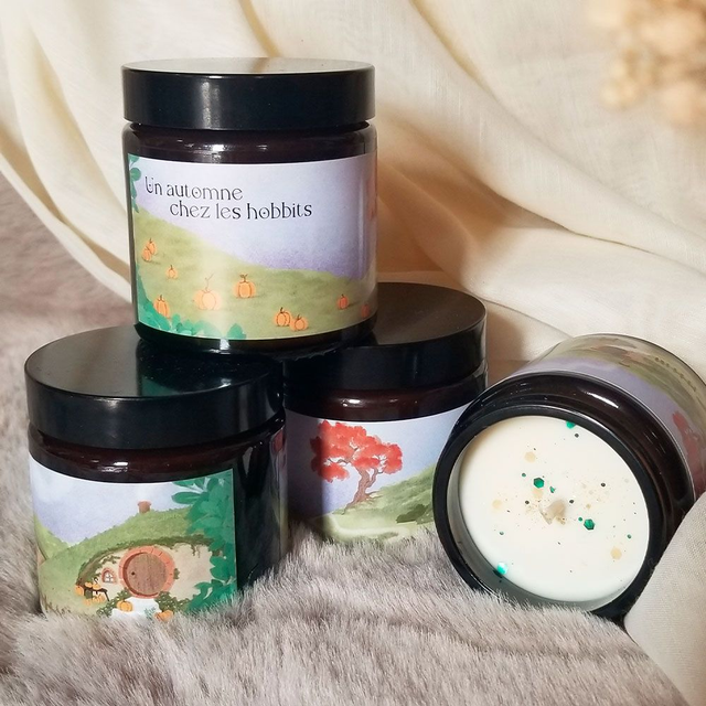 Bougie "Un automne chez les hobbits" 90gr