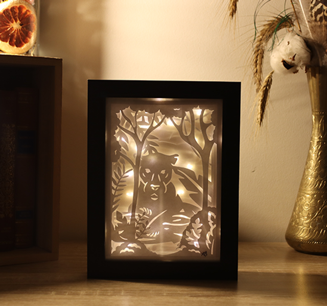 Veilleuse la panthère blanche