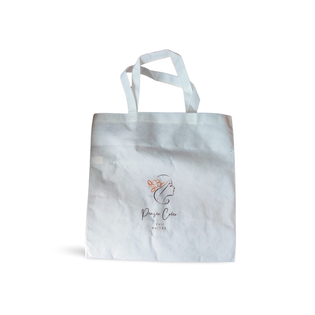 Sac cabat 36X39 cm intissé blanc - Print by Henry