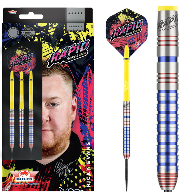 Ricky Evans 24g 90% Tungsten Steel Tip Darts by Bulls NL