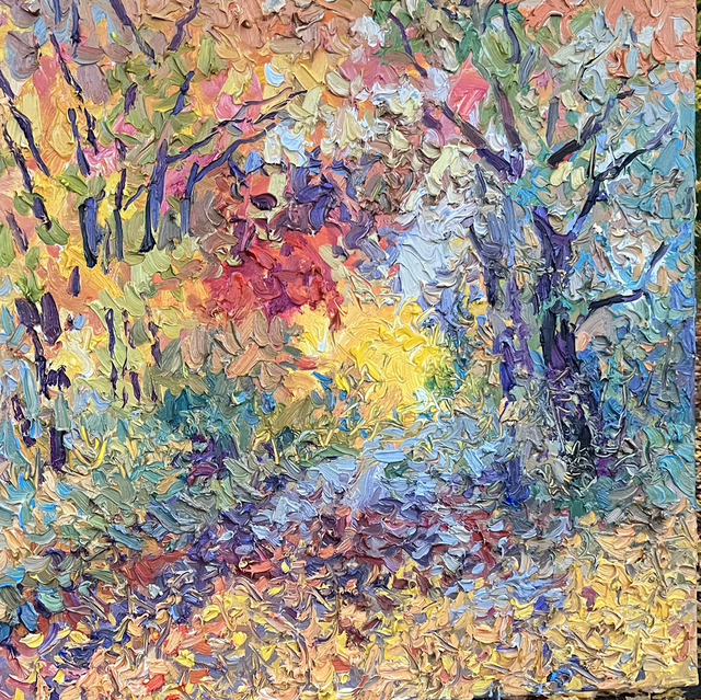 „Goldener Herbst“ Öl auf Leinwand, 80x80 cm, 2025