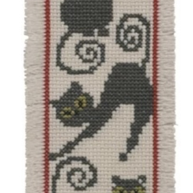 Permin Cat Bookmark Counted Cross Stitch Kit by Permin of Copenhagen. 