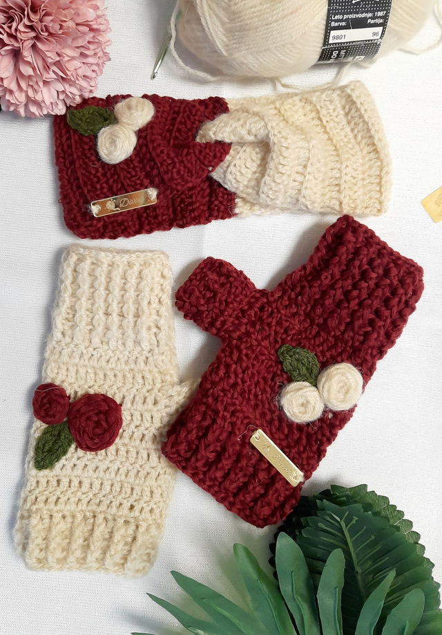 Komplet trak za ušesa in rokavice