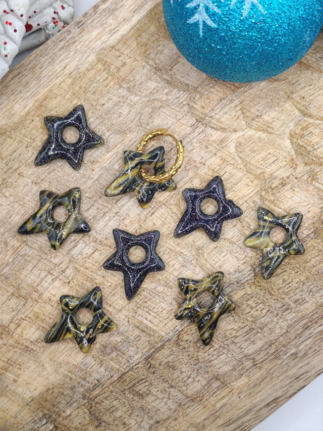 CHOUPETTES Star réversibles noir et dorées 