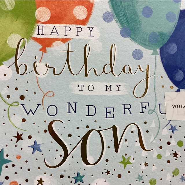 Birthday Relative Son - Balloons WF