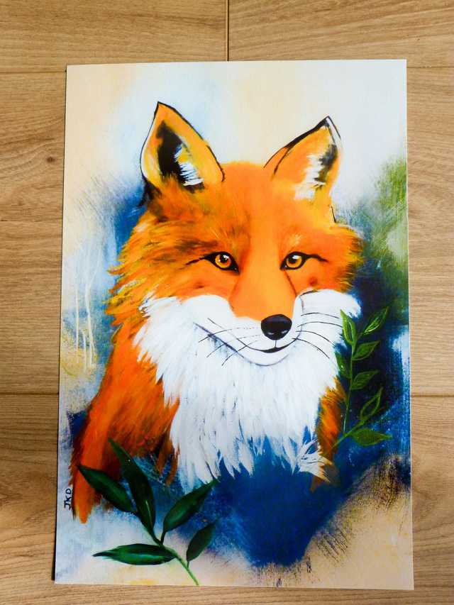 Art print ( Impression d'art) 20x30cm "Flamboyant petit rusé"