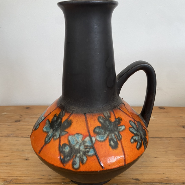 Vase orange West Germany
