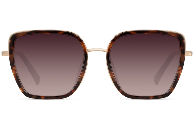 ASTERIA Lunettes de Soleil Marron Doré/Marron