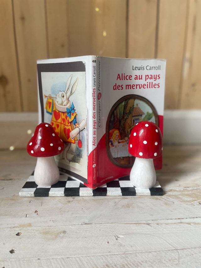 Décoration livre " Alice au pays des merveilles "
