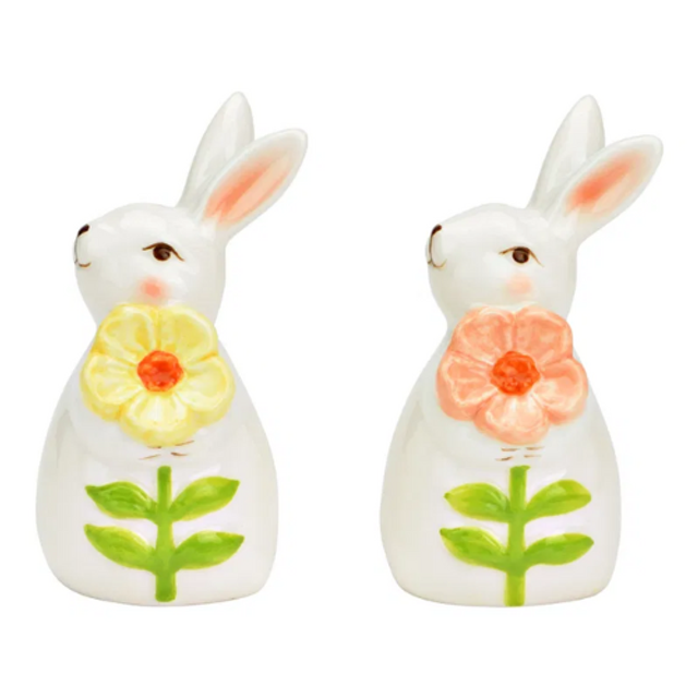 Hase mit Blumen 