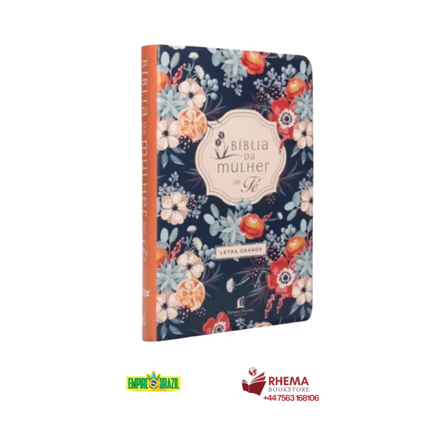 Bíblia da Mulher de Fé, NVI, Letra Grande, Capa luxo com estampa florida: Nova Versão Internacional