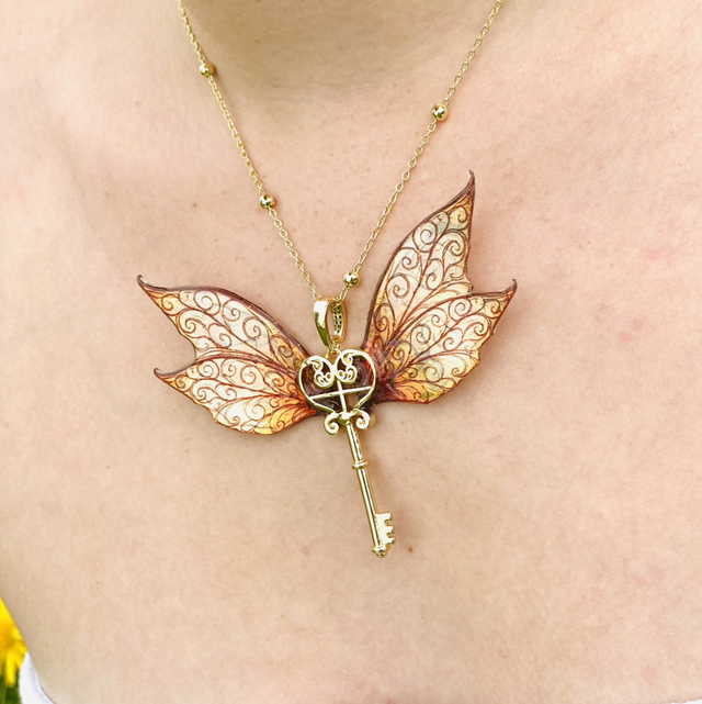 Clé du crépuscule d’or - collier