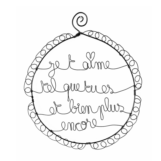 Cadre &quot;Je t&#039;aime tel que tu es et bien plus encore&quot;