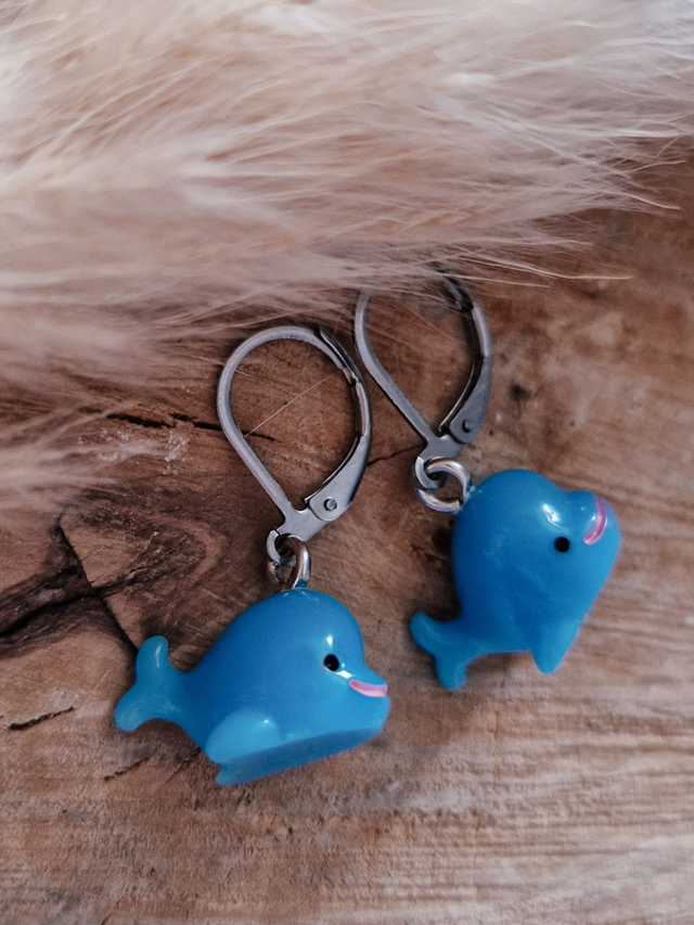 Boucles d'oreilles "Mini baleines"