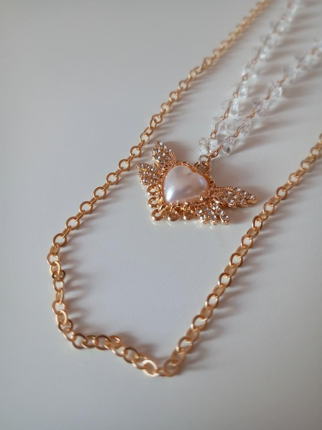 Angel Heart double necklace