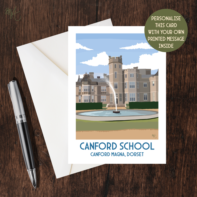 Canford School, Travel Poster Card